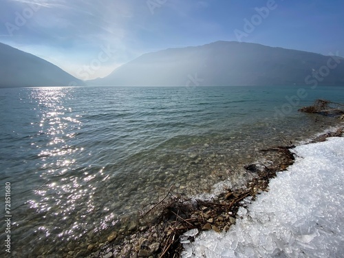 lake and mountains