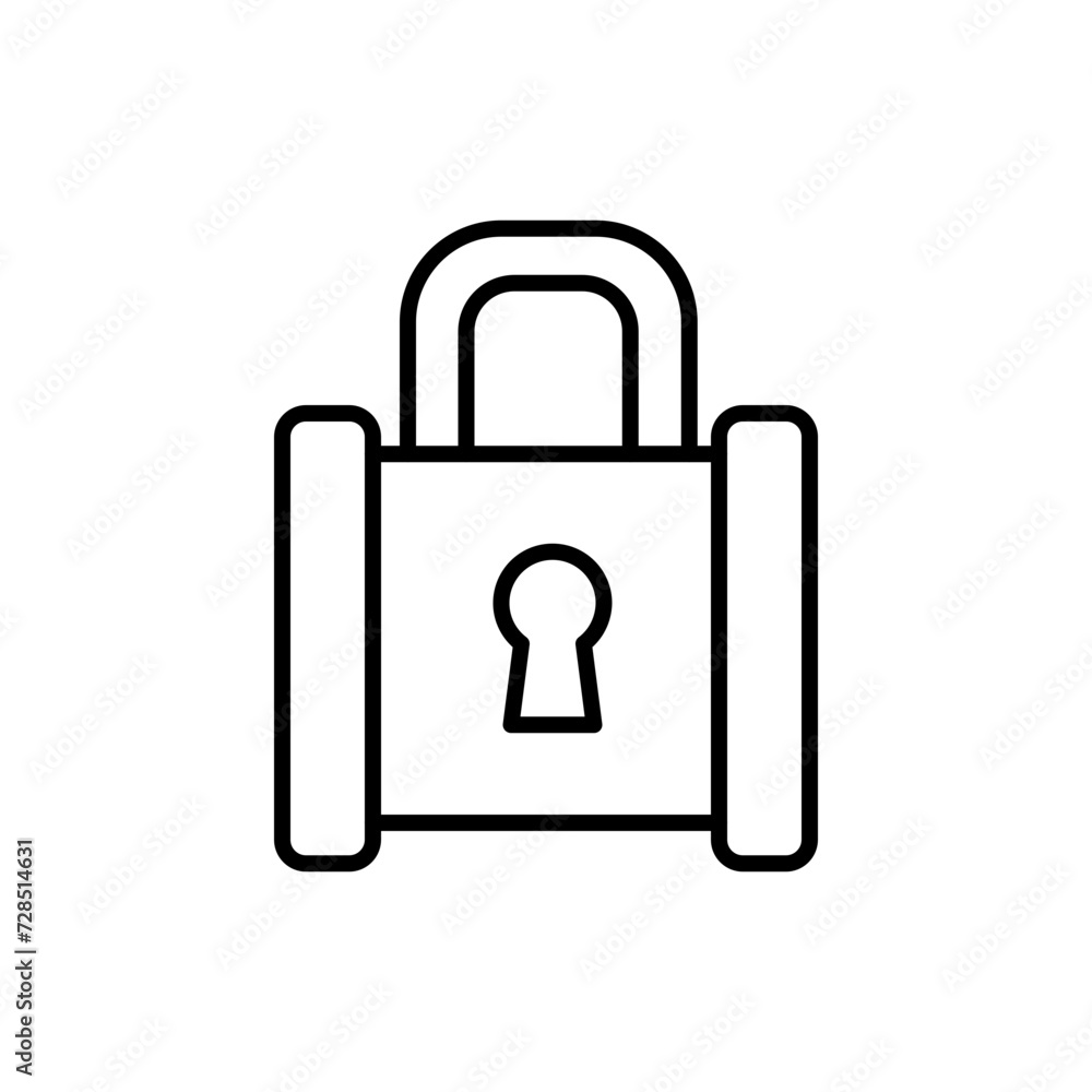 Padlock outline icons, minimalist vector illustration ,simple transparent graphic element .Isolated on white background Padlock outline icons, minimalist vector illustration ,simple transparent graphic element .Isolated on white background