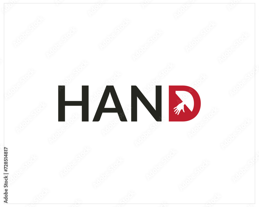 Fototapeta premium HAND Latter logo design .