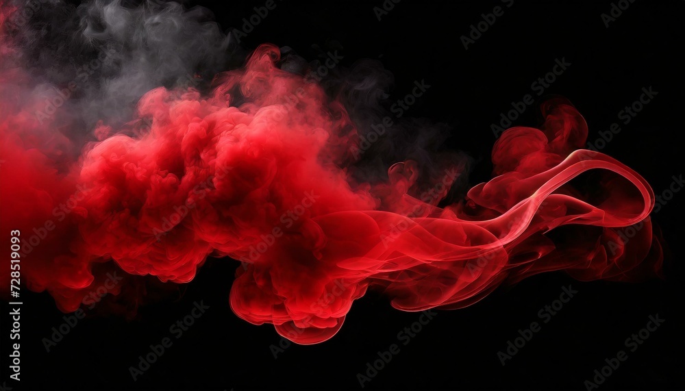 Ethereal Elegance: Realistic Vector Red Smoke Effect