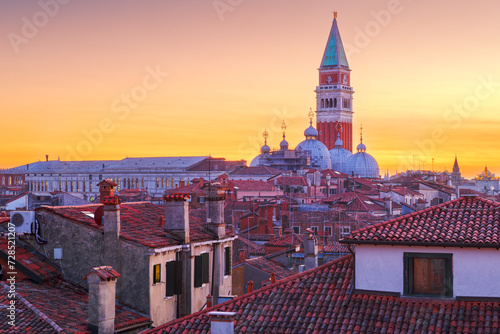 Rooftop Skyline of Venice, Italy at Dusk