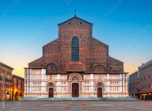 Bologna, Italy at the Basilica of San Petronio photo