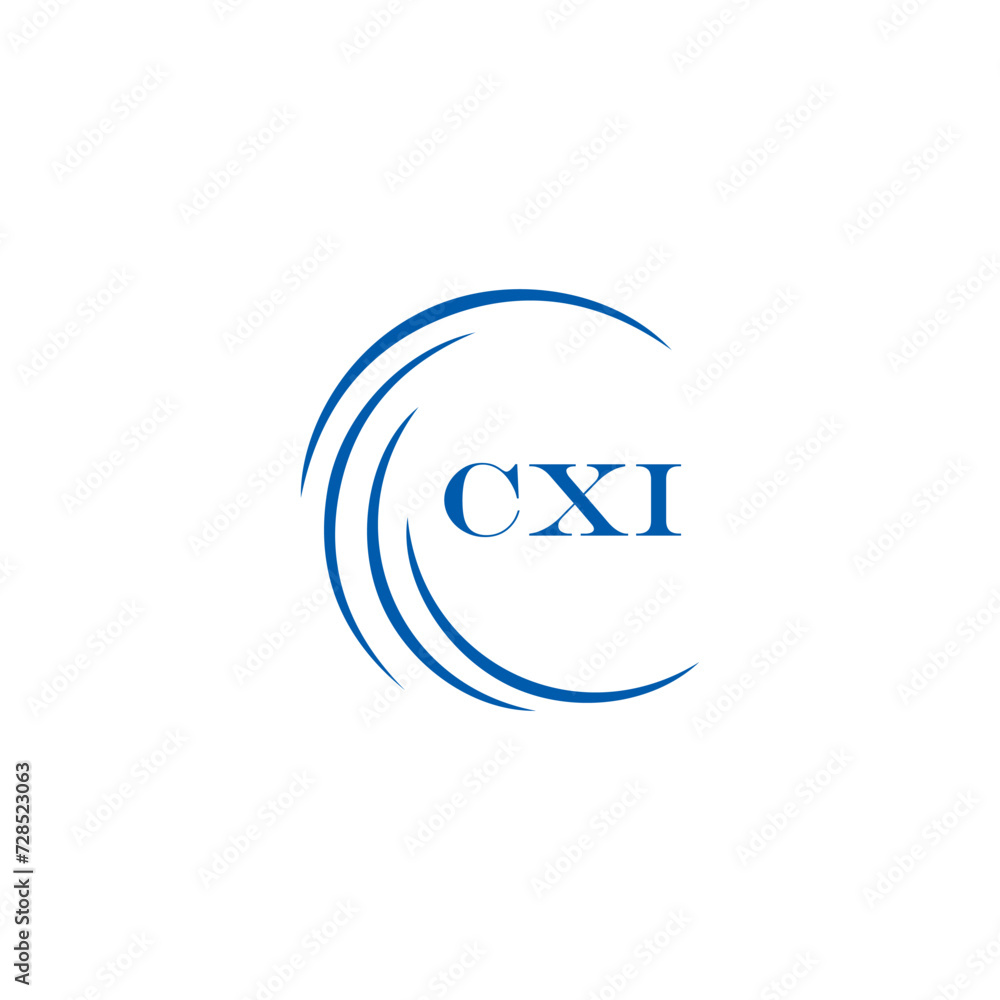  CXI logo. CXI set , C X I design. White CXI letter. CXI, C X I letter logo design. Initial letter CXI letter logo set, linked circle uppercase monogram logo. C X I letter logo vector design.