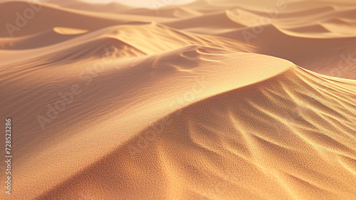 .A dynamic photograph of a sand dune texture with intricate wind patterns
