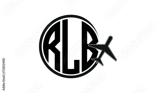 RLB three initial letter circle tour & travel agency logo design vector template. hajj Umrah agency, abstract, wordmark, business, monogram, minimalist, brand, company, flat, tourism agency, tourist photo
