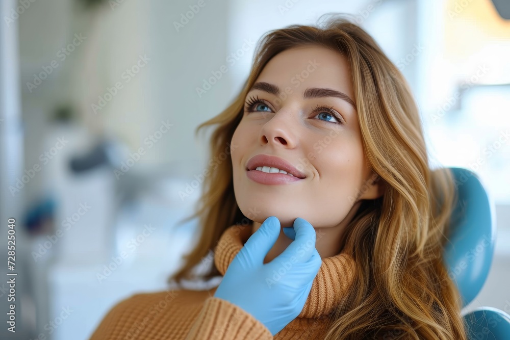 A captivating portrait of a stylish woman with mesmerizing blue eyes, donning gloves and a cozy brown sweater, radiating confidence and warmth with her charming smile and long, layered brown hair cas A captivating portrait of a stylish woman with mesmerizing blue eyes, donning gloves and a cozy brown sweater, radiating confidence and warmth with her charming smile and long, layered brown hair cas