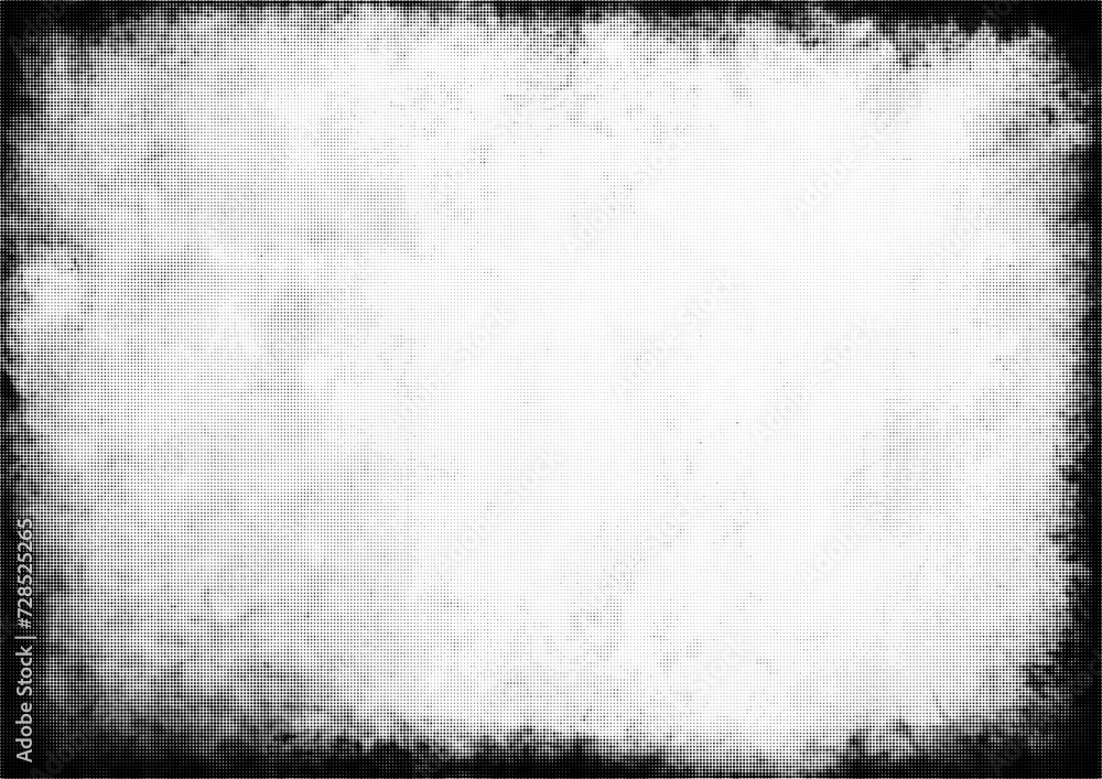 Fotografia Halftone vector grunge border texture