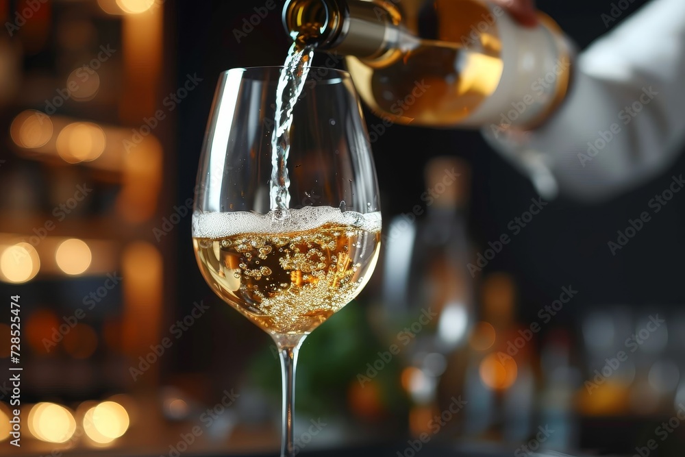 custom made wallpaper toronto digitalIndulging in the refined pleasures of a glass of red wine, a person savors the smooth liquid as it pours into a delicate stemware, adding a touch of elegance to the cozy bar setting