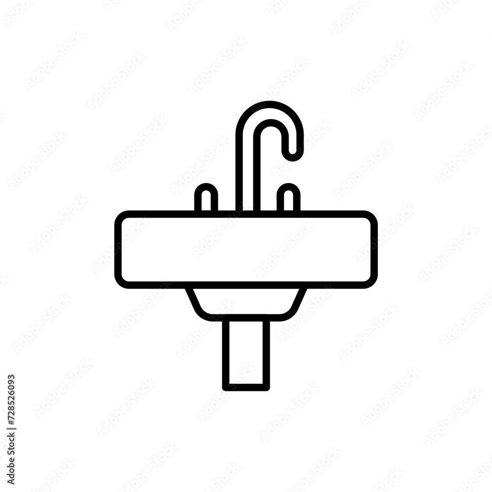 Sink outline icons, minimalist vector illustration ,simple transparent graphic element .Isolated on white background Sink outline icons, minimalist vector illustration ,simple transparent graphic element .Isolated on white background