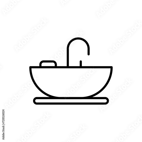 Sink outline icons, minimalist vector illustration ,simple transparent graphic element .Isolated on white background