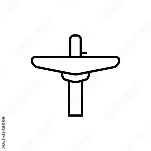 Sink outline icons, minimalist vector illustration ,simple transparent graphic element .Isolated on white background