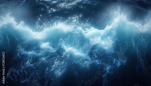 Tranquil Blue Dot Waves - Serene Ocean Motion Wallpaper - Abstract Sea Background