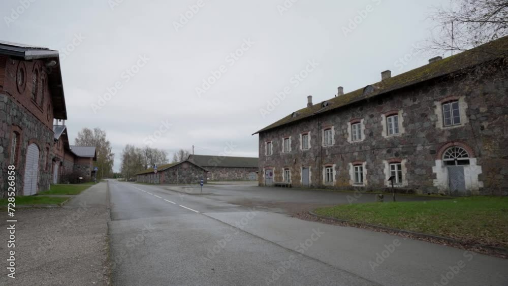 This is Janeda a tiny old town in Estonia, the old buildings in downtown This is Janeda a tiny old town in Estonia, the old buildings in downtown