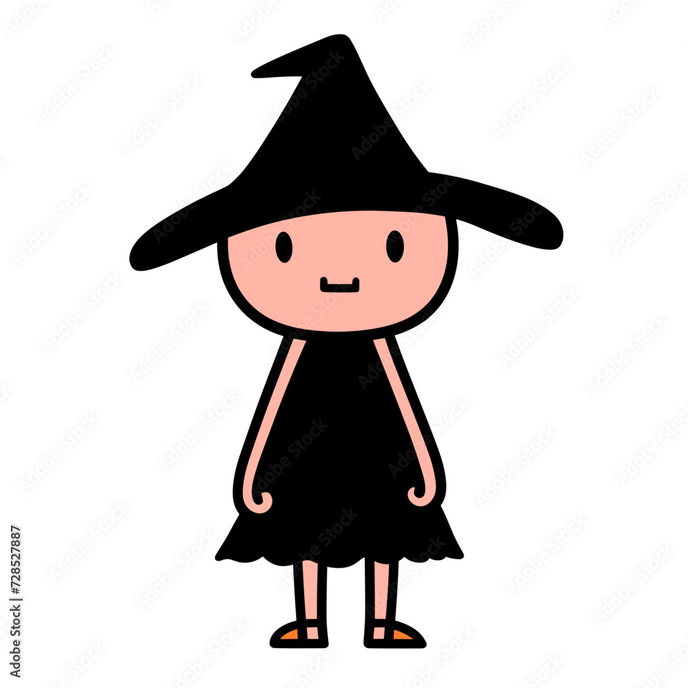 cartoon witch on white cartoon witch on white