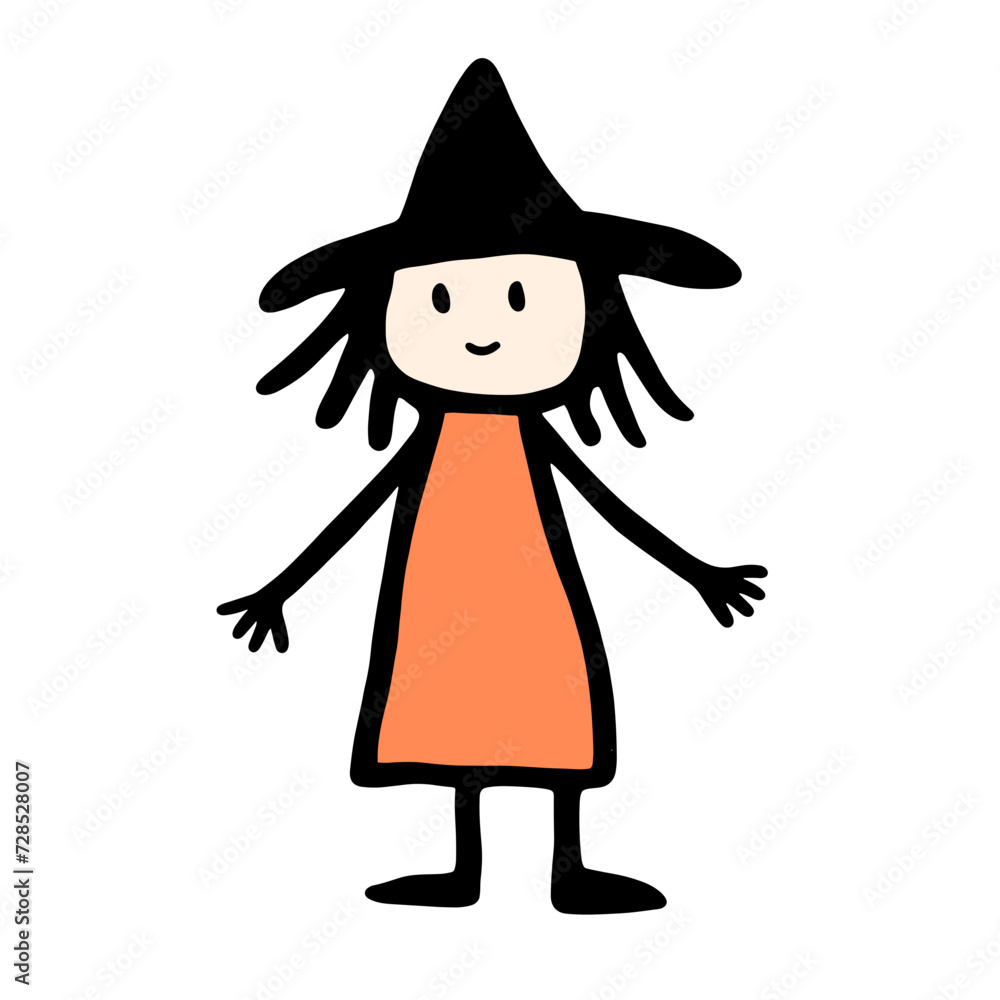 cartoon witch on white cartoon witch on white