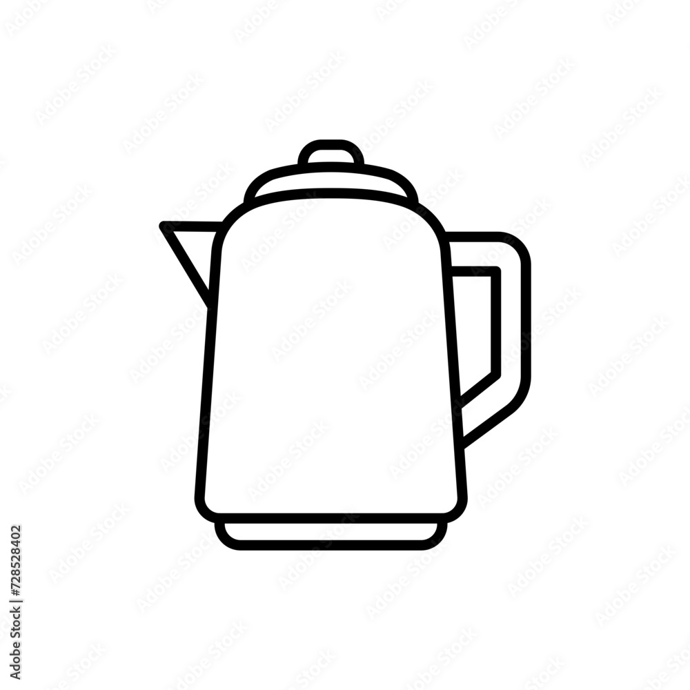 Fototapeta premium Teapot outline icons, minimalist vector illustration ,simple transparent graphic element .Isolated on white background