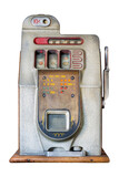 Vintage weathered slot machine