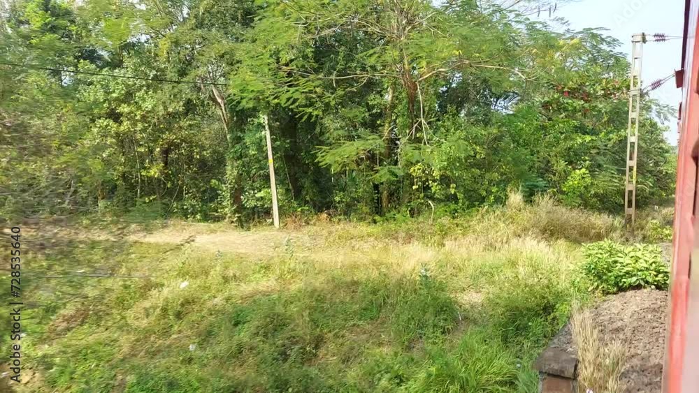 A beautiful train journey in Kerala Palakkad. Non stabilized video A beautiful train journey in Kerala Palakkad. Non stabilized video