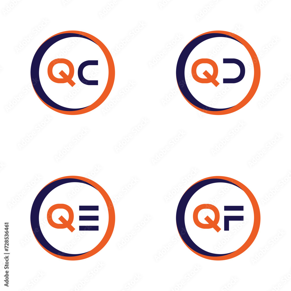 QC,QD,QE,QF Letter Logo Bundle Monogram set . icon, letter, vector, technology, business, art, symbol, set design . QC,QD,QE,QF Letter Logo Bundle Monogram set . icon, letter, vector, technology, business, art, symbol, set design .