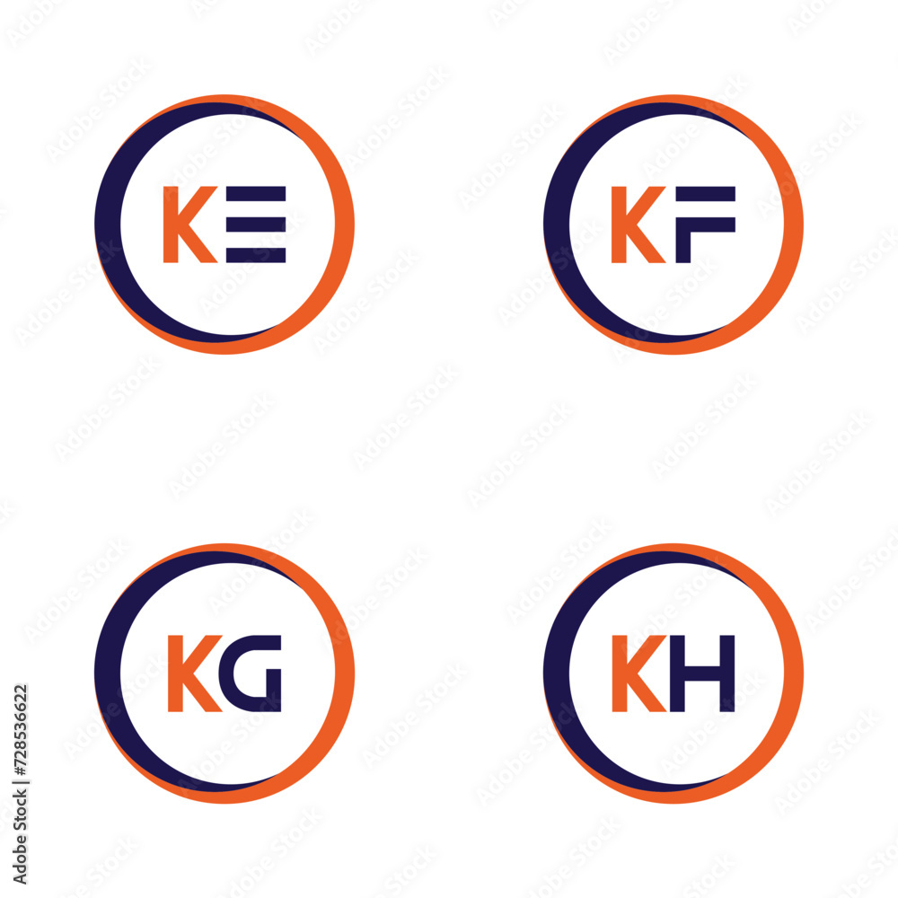 KE,KF,KG,KH Letter Logo Bundle Monogram set . icon, letter, vector, technology, business, art, symbol, set design . KE,KF,KG,KH Letter Logo Bundle Monogram set . icon, letter, vector, technology, business, art, symbol, set design .