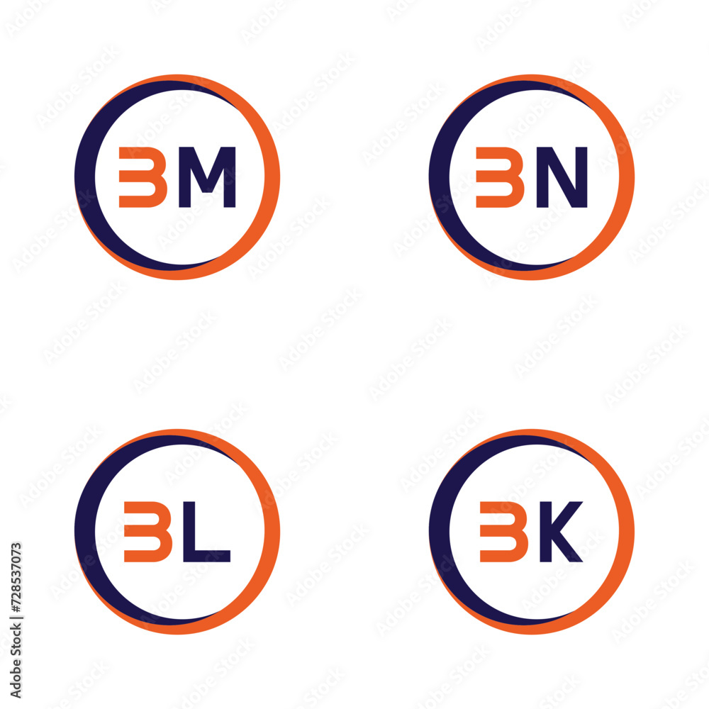 BM,BN,BL,BK Letter Logo Bundle Monogram set . icon, letter, vector, technology, business, art, symbol, set design . BM,BN,BL,BK Letter Logo Bundle Monogram set . icon, letter, vector, technology, business, art, symbol, set design .