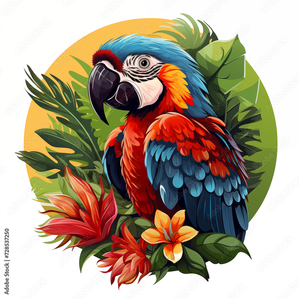Obraz premium Vibrant Macaw Parrot in Tropical Splendor
