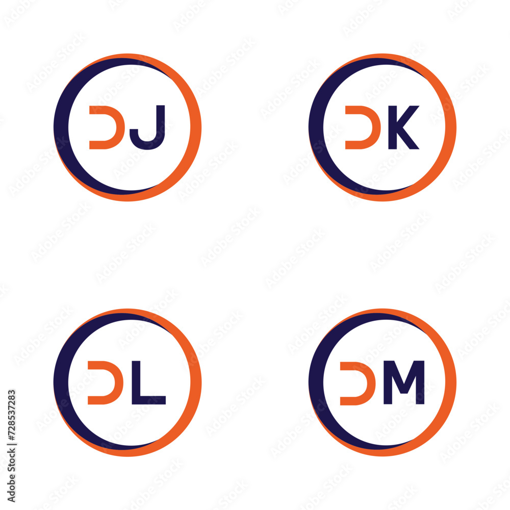 DJ,DK,DL,M Letter Logo Bundle Monogram set . icon, letter, vector, technology, business, art, symbol, set design . DJ,DK,DL,M Letter Logo Bundle Monogram set . icon, letter, vector, technology, business, art, symbol, set design .