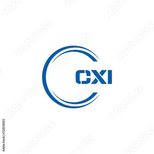  CXI logo. CXI set , C X I design. White CXI letter. CXI, C X I letter logo design. Initial letter CXI letter logo set, linked circle uppercase monogram logo. C X I letter logo vector design. © MdRakibul