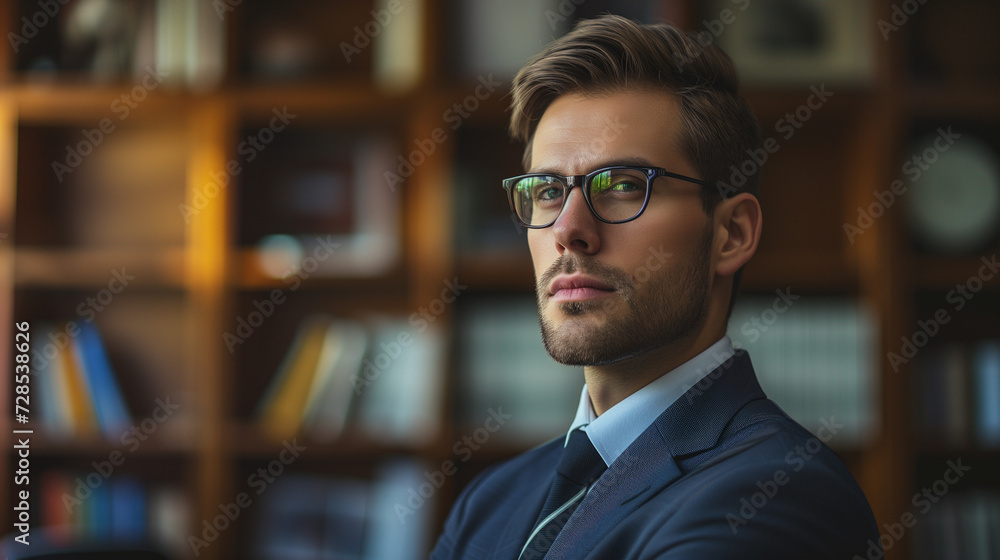 Businessman in his office