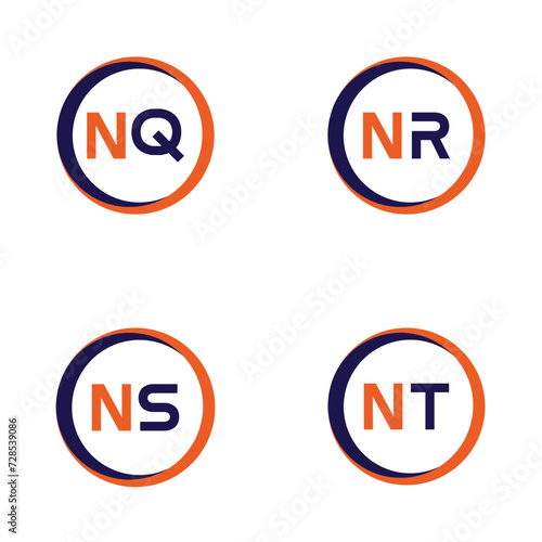 Free Download  NQ,NR,NS,NT  Letter Logo Bundle Monogram set . icon, letter, vector, technology, business, art, symbol, set design . - GFXLoad