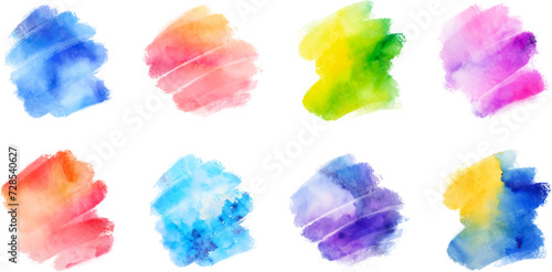 watercolor vector brushstroke set: background for titles and logos