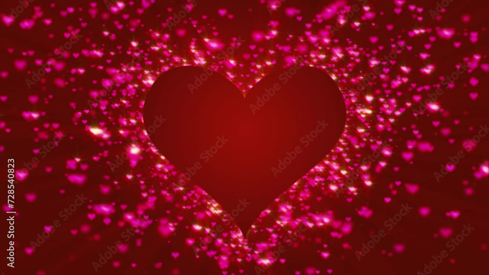 Valentine's Day, love animation and glowing hearts Valentine's Day, love animation and glowing hearts