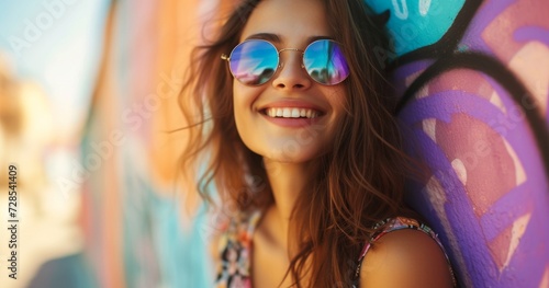 portrait of a girl wearing sunglasses