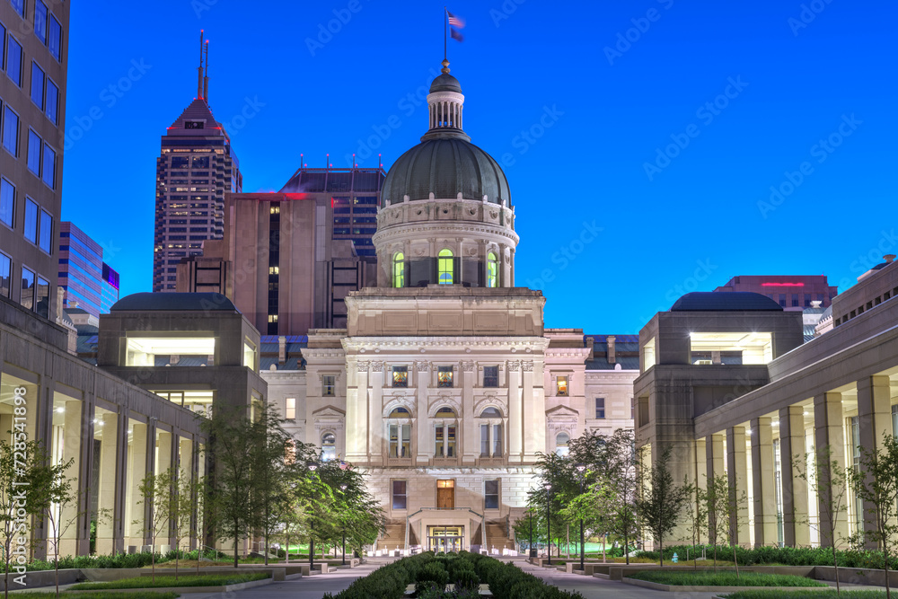 Indiana State Capitol Building in Indianapolis, Indiana, USA