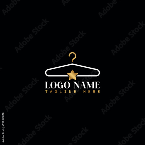 luxurious hanger clothes fashion logo