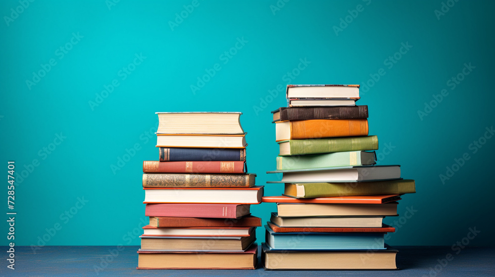 Books on background Wisdom in books Book stack Reading book concept World Book day