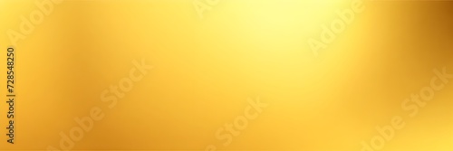 Gold gradient background banner. Shiny golden backdrop with empty space.