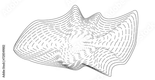 Pattern Dots Line. Abstract Wave Dots in Digital Curve. Abstract Technology, Science Background for Advertising, Web, Poster, Social Media, Banner, Cover. Vector illustration 