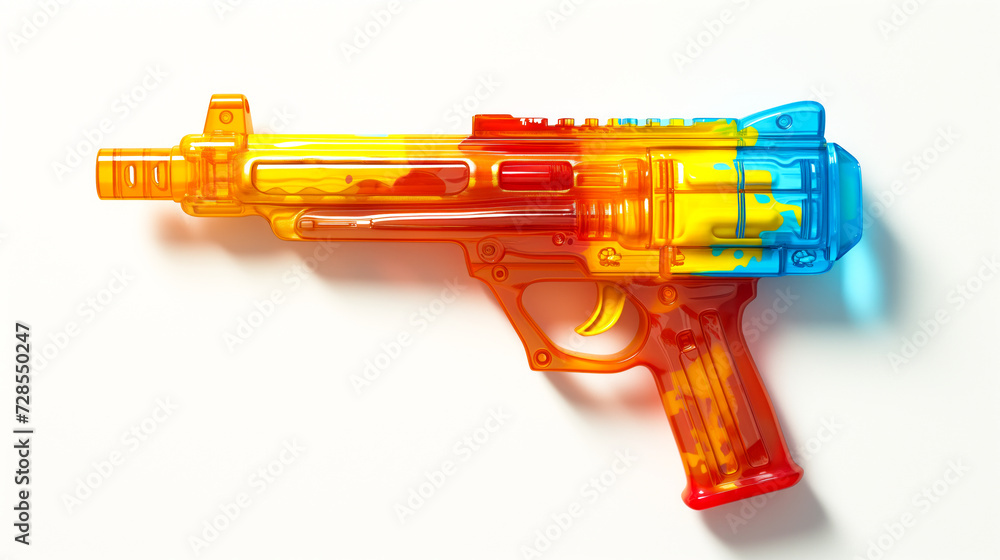 Isolated and detailed image of a Holi Pichkari water gun toy designed for the young ones Isolated and detailed image of a Holi Pichkari water gun toy designed for the young ones