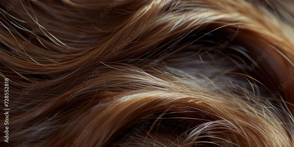 Naklejka premium A detailed view of a woman's vibrant red hair. Perfect for fashion, beauty, or hair care-related projects
