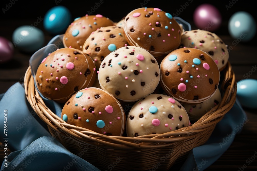 Easter Basket Gift Chocolate Easter Easter Egg of Easter, generative IA