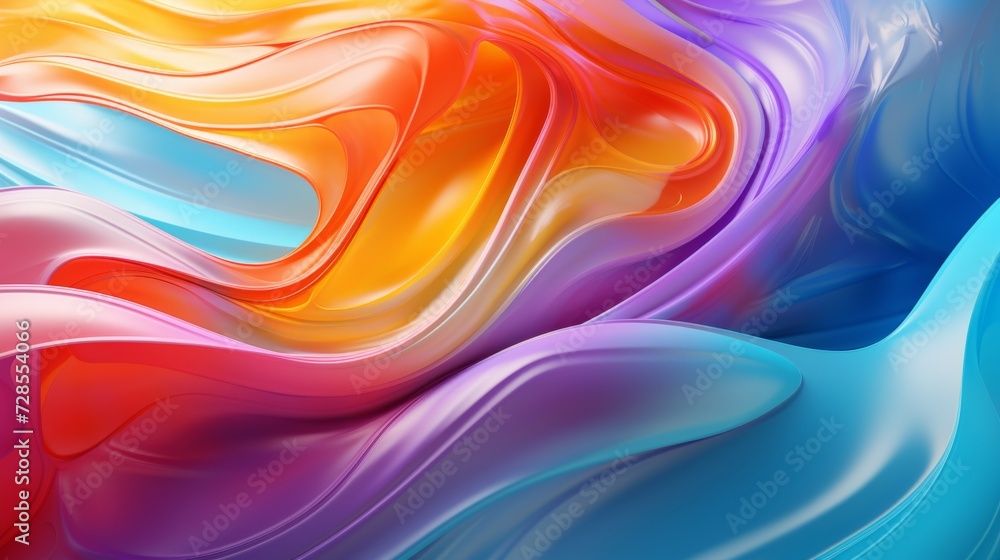 Fototapeta premium Oil paint Abstract background texture with wavy lines and a vibrant rainbow colorful paintings with a multi-colored spectrum of colours for blending and creating visually stunning paintings