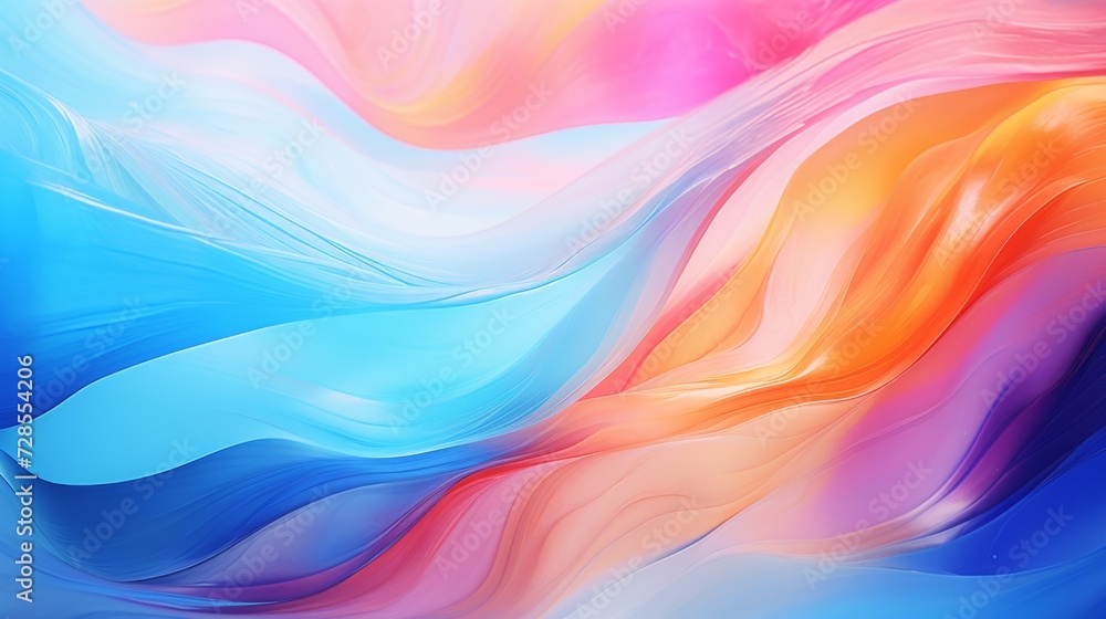 Obraz premium Oil paint Abstract background texture with wavy lines and a vibrant rainbow colorful paintings with a multi-colored spectrum of colours for blending and creating visually stunning paintings