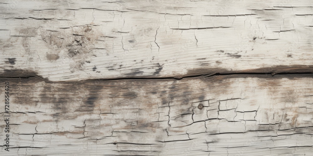 Fototapeta premium Close-up view of a piece of wood with peeling paint. Versatile image suitable for various uses