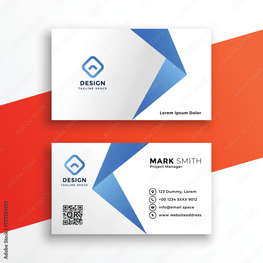 Vector professional modern business card design

