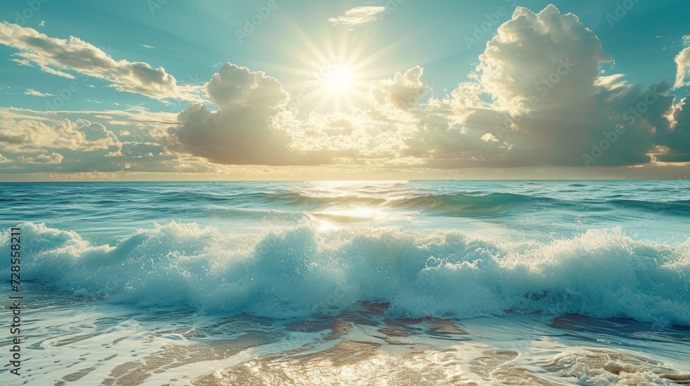 Sun-Kissed Ocean Waves