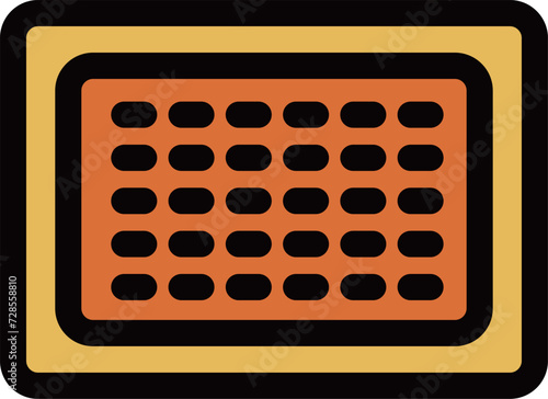 防災に必要な持ち物のカラー単品アイコン　カイロ