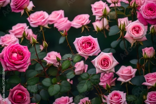 pink roses background © Nature