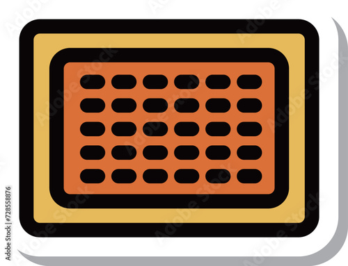 防災に必要な持ち物のステッカー単品アイコン　カイロ