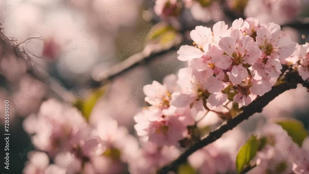 風に揺れる桜の花 4K 風に揺れる桜の花 4K